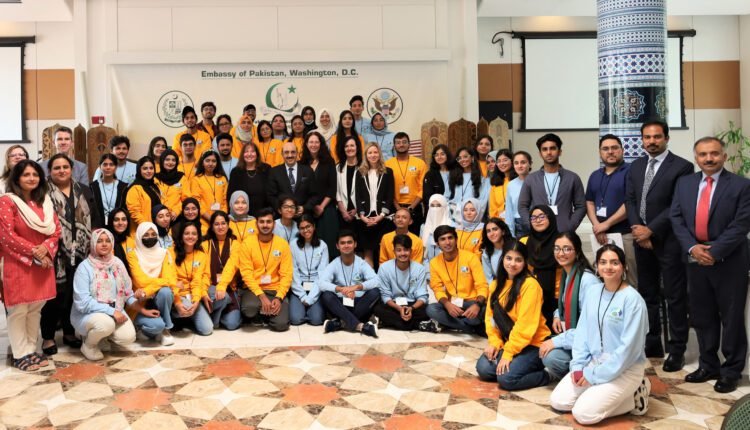 Global UGRAD Program participants with Pak envoy to us Masood Khan