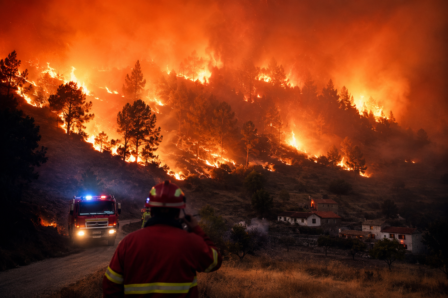 Spain has declared its first-ever national emergency as massive wildfires spread across Madrid and Ávila, forcing more than 10,000 people to evacuate amid extreme heat and strong winds.